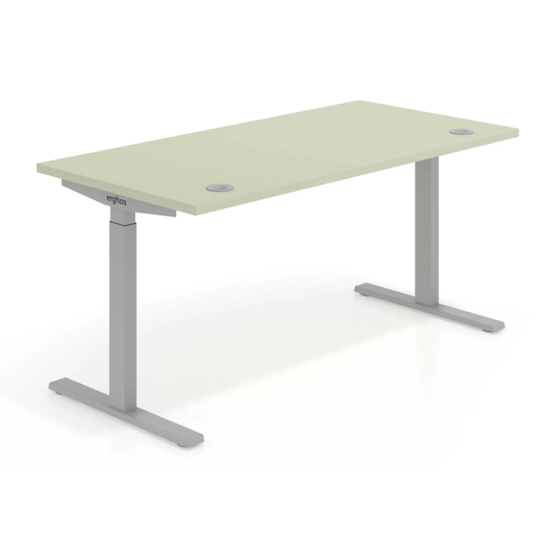 Escritorio Elevable Erghos Smart estructura aluminio canto recto