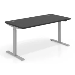 Escritorio Elevable Erghos Smart estructura aluminio canto curvo