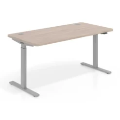 Escritorio Elevable Erghos Smart estructura aluminio canto curvo