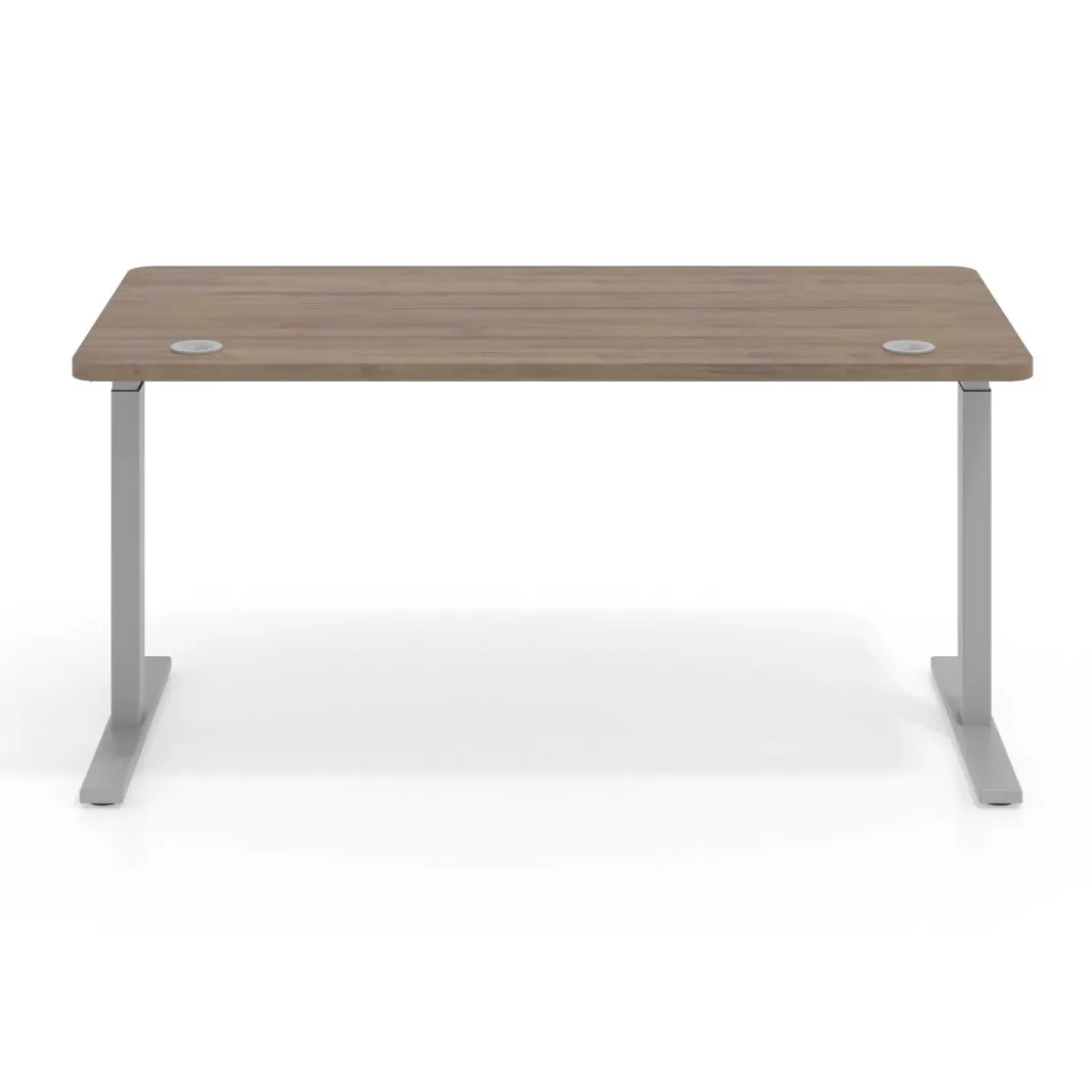 Escritorio Elevable Erghos Smart estructura aluminio canto curvo