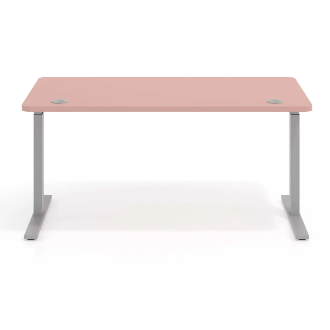 Escritorio Elevable Erghos Smart estructura aluminio canto curvo