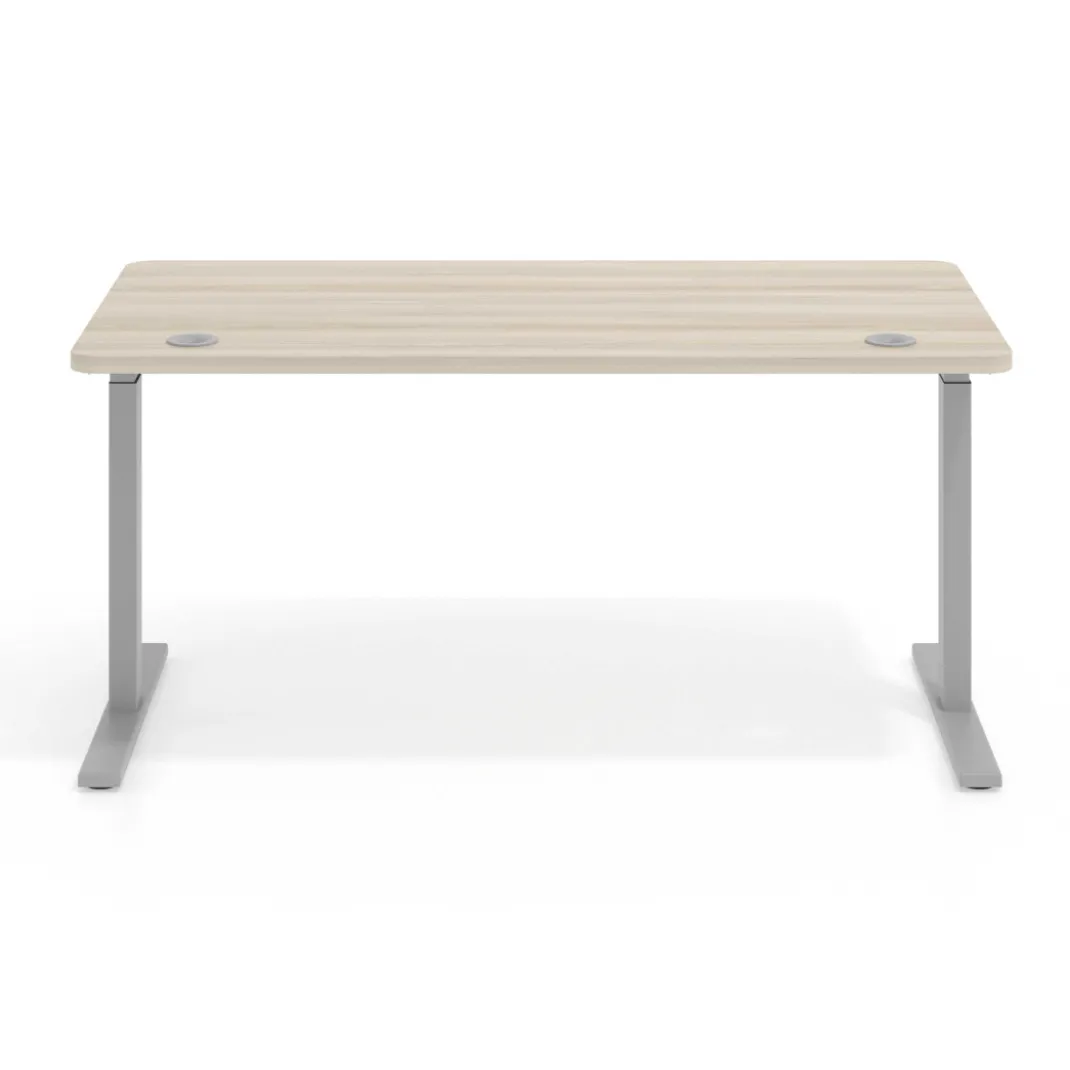 Escritorio Elevable Erghos Smart estructura aluminio canto curvo