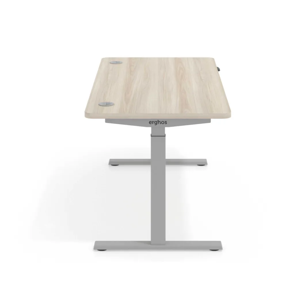 Escritorio Elevable Erghos Smart estructura aluminio canto curvo