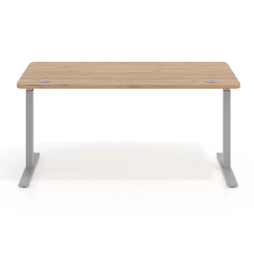 Escritorio Elevable Erghos Smart estructura aluminio canto curvo
