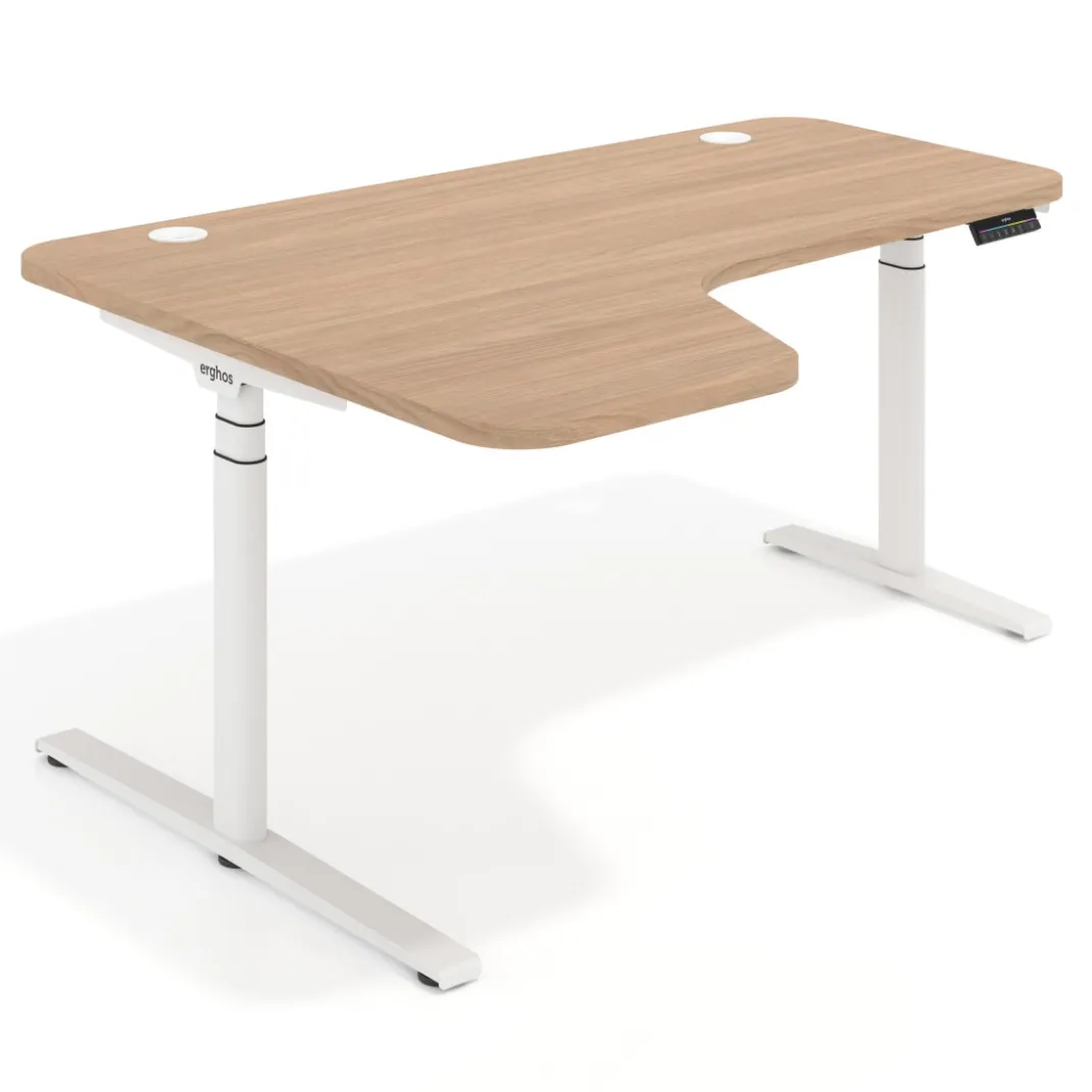 Escritorio Ergonómico Elevable Erghos Axis estructura blanca