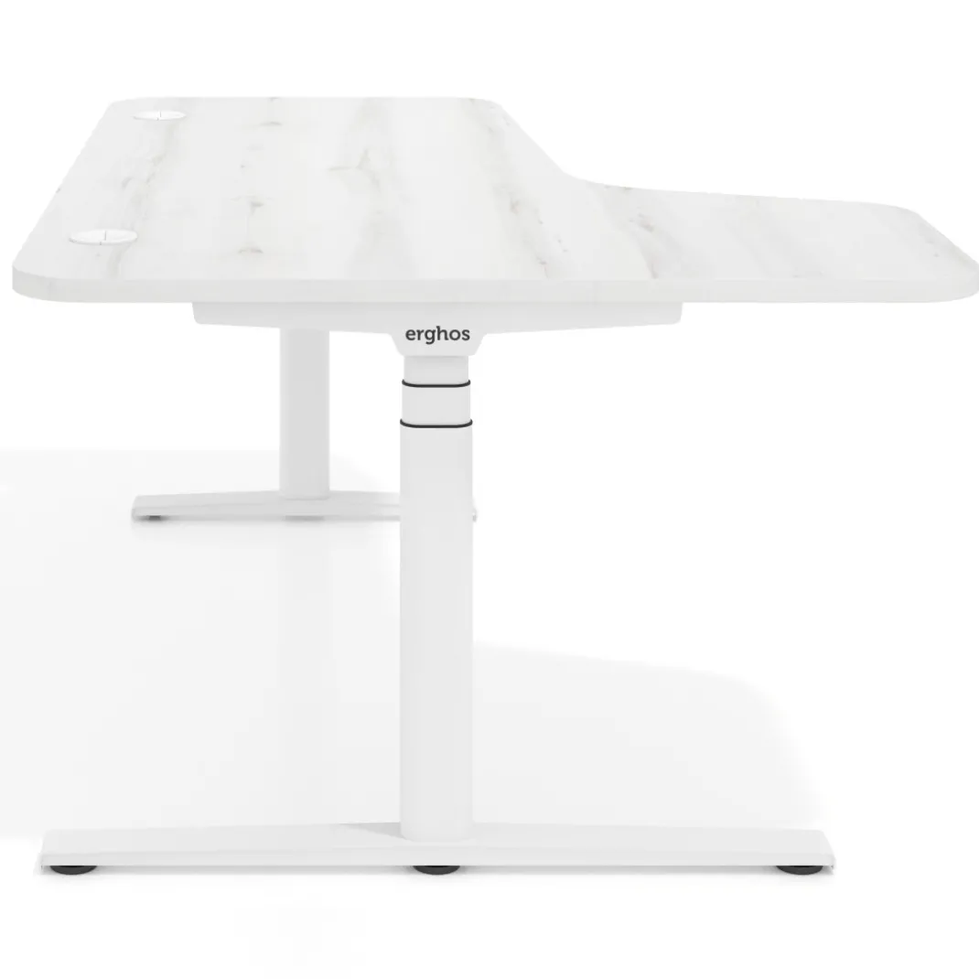 Escritorio Ergonómico Elevable Erghos Axis estructura blanca