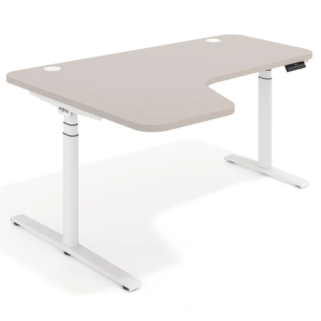 Escritorio Ergonómico Elevable Erghos Axis estructura blanca