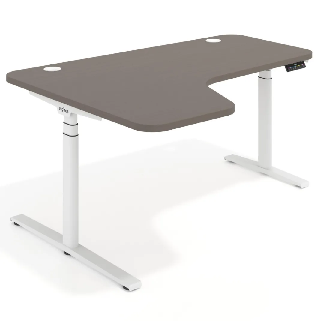 Escritorio Ergonómico Elevable Erghos Axis estructura blanca