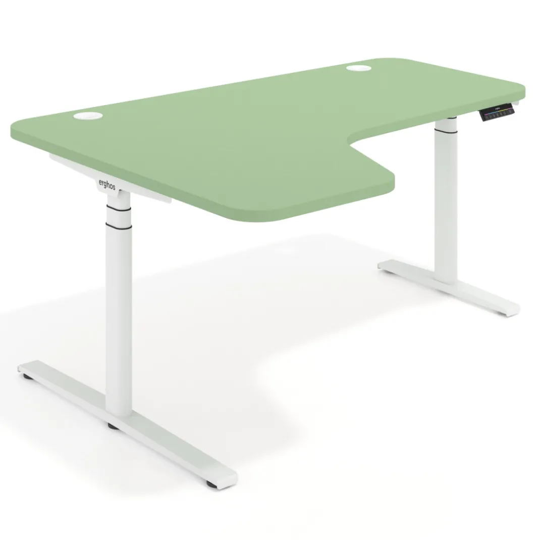 Escritorio Ergonómico Elevable Erghos Axis estructura blanca