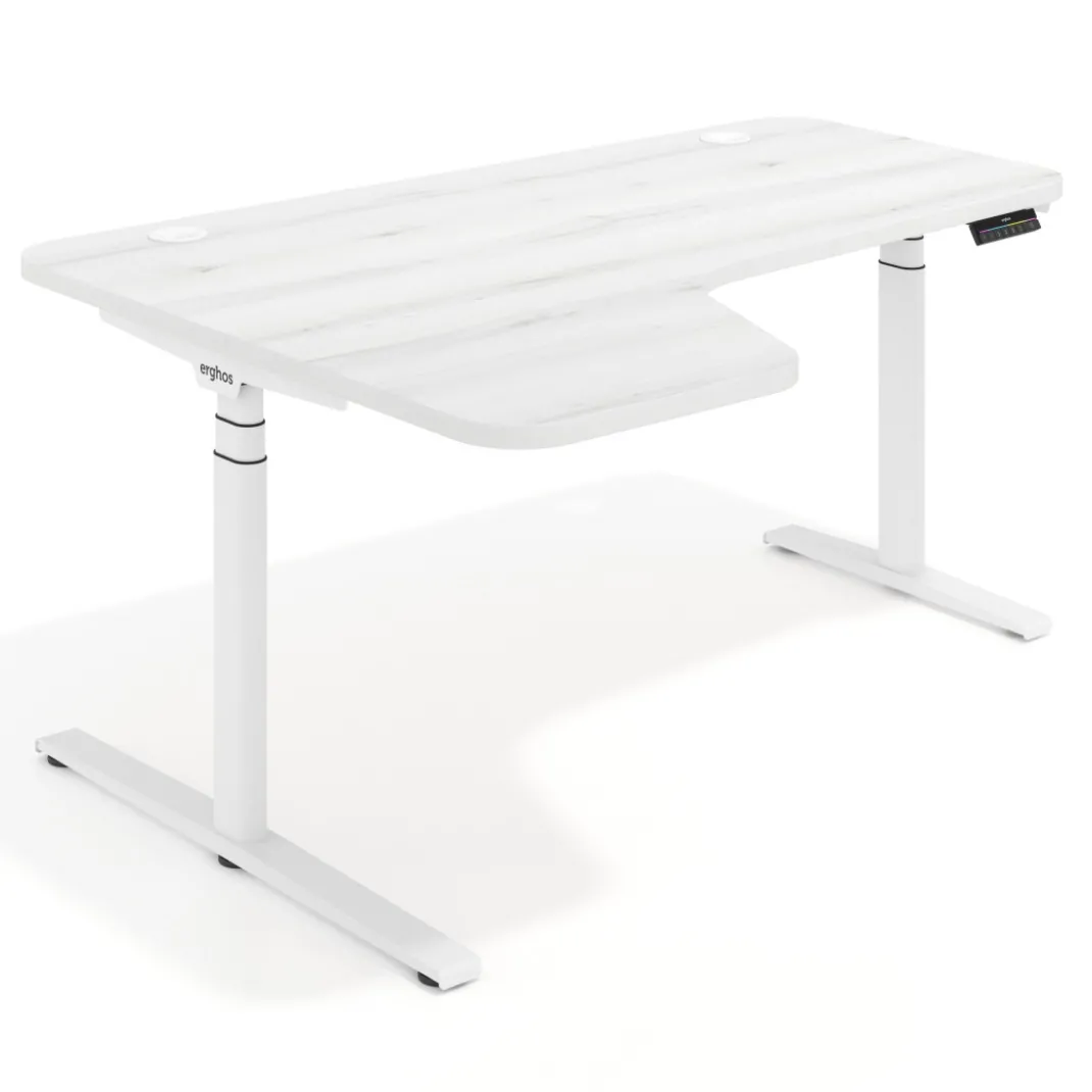 Escritorio Ergonómico Elevable Erghos Axis estructura blanca