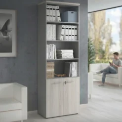 Estantería de oficina Basic 232x80cm con puerta baja