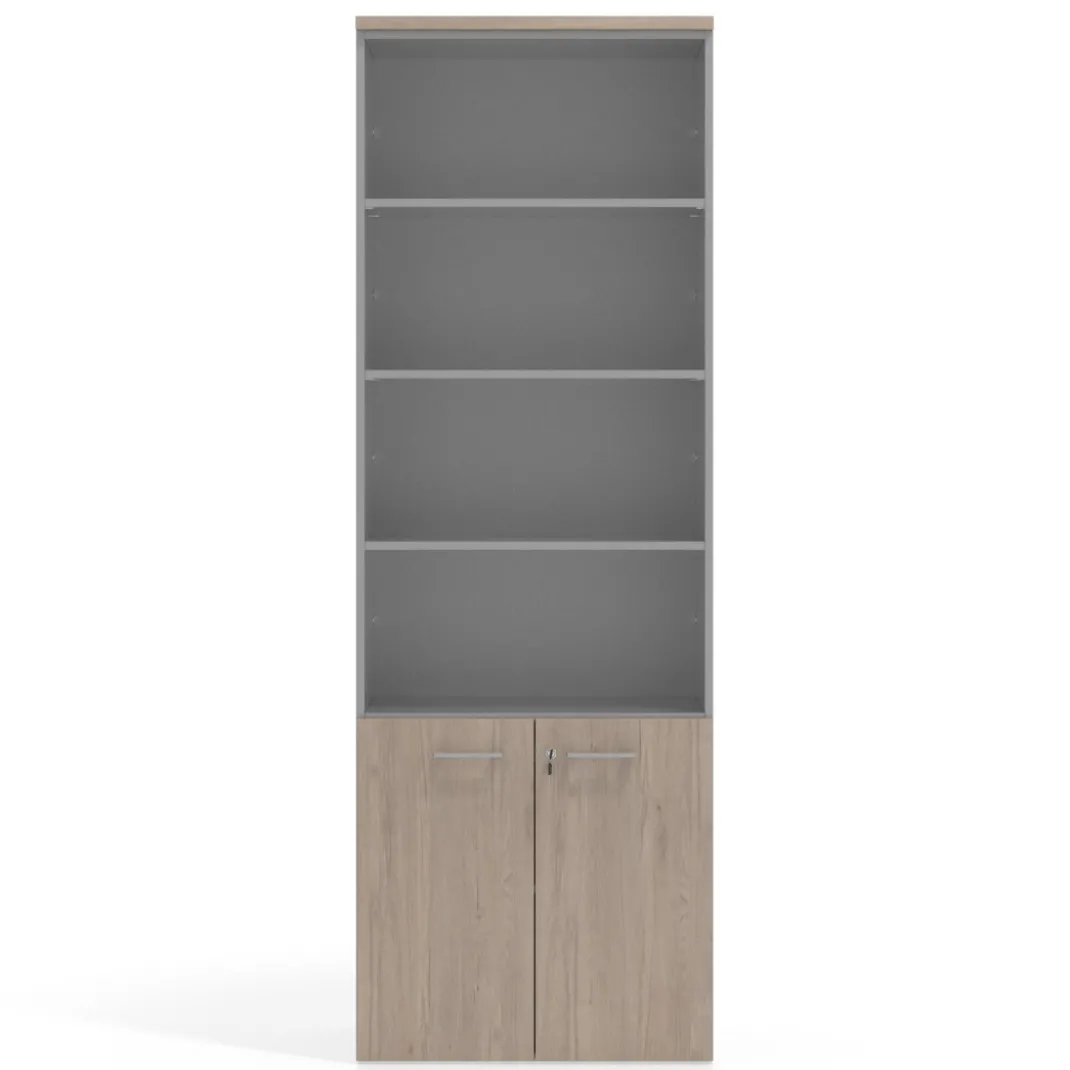 Estantería de oficina Basic 232x80cm con puerta baja