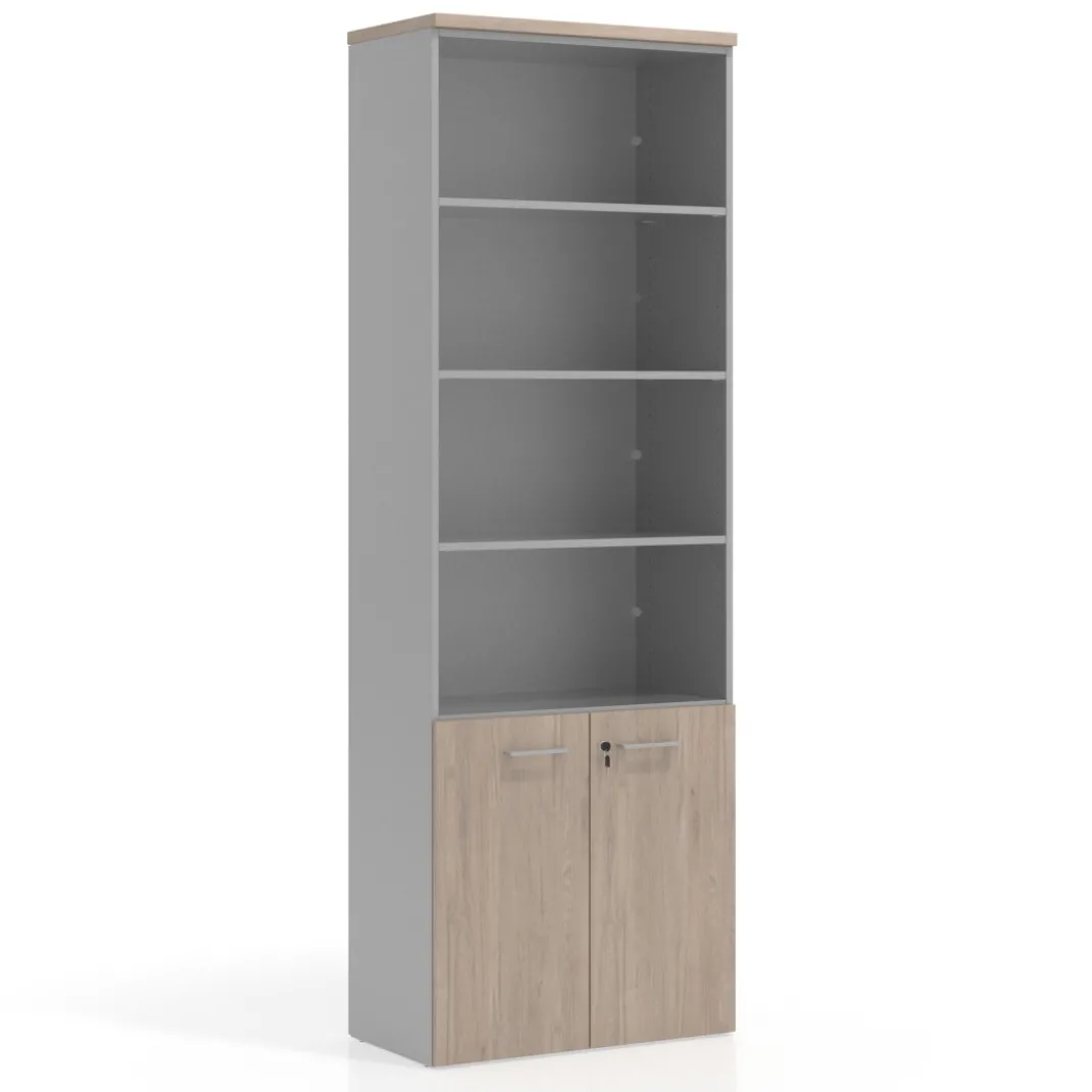 Estantería de oficina Basic 232x80cm con puerta baja