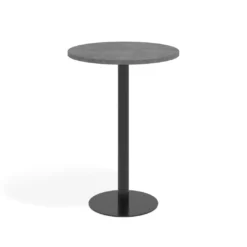 Mesa alta oficina Redonda Atrium, estructura negra