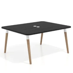 Mesa coworking de reuniones Arki fondo 126 cm, sobre curvo