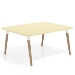 Mesa coworking de reuniones Arki fondo 126 cm, sobre curvo