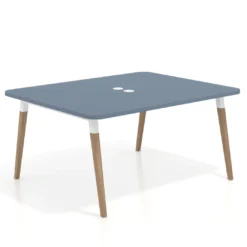 Mesa coworking de reuniones Arki fondo 126 cm, sobre curvo