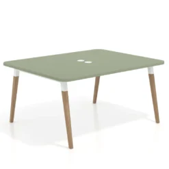 Mesa coworking de reuniones Arki fondo 126 cm, sobre curvo