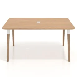 Mesa coworking de reuniones Arki fondo 126 cm, sobre curvo