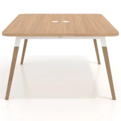 Mesa coworking de reuniones Arki fondo 126 cm, sobre curvo