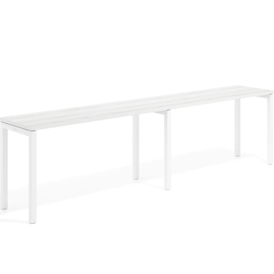 Mesa de formación progresiva doble Kube, fondo 50cm, estructura blanco
