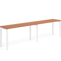 Mesa de formación progresiva doble Kube, fondo 50cm, estructura blanco