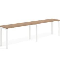 Mesa de formación progresiva doble Kube, fondo 50cm, estructura blanco