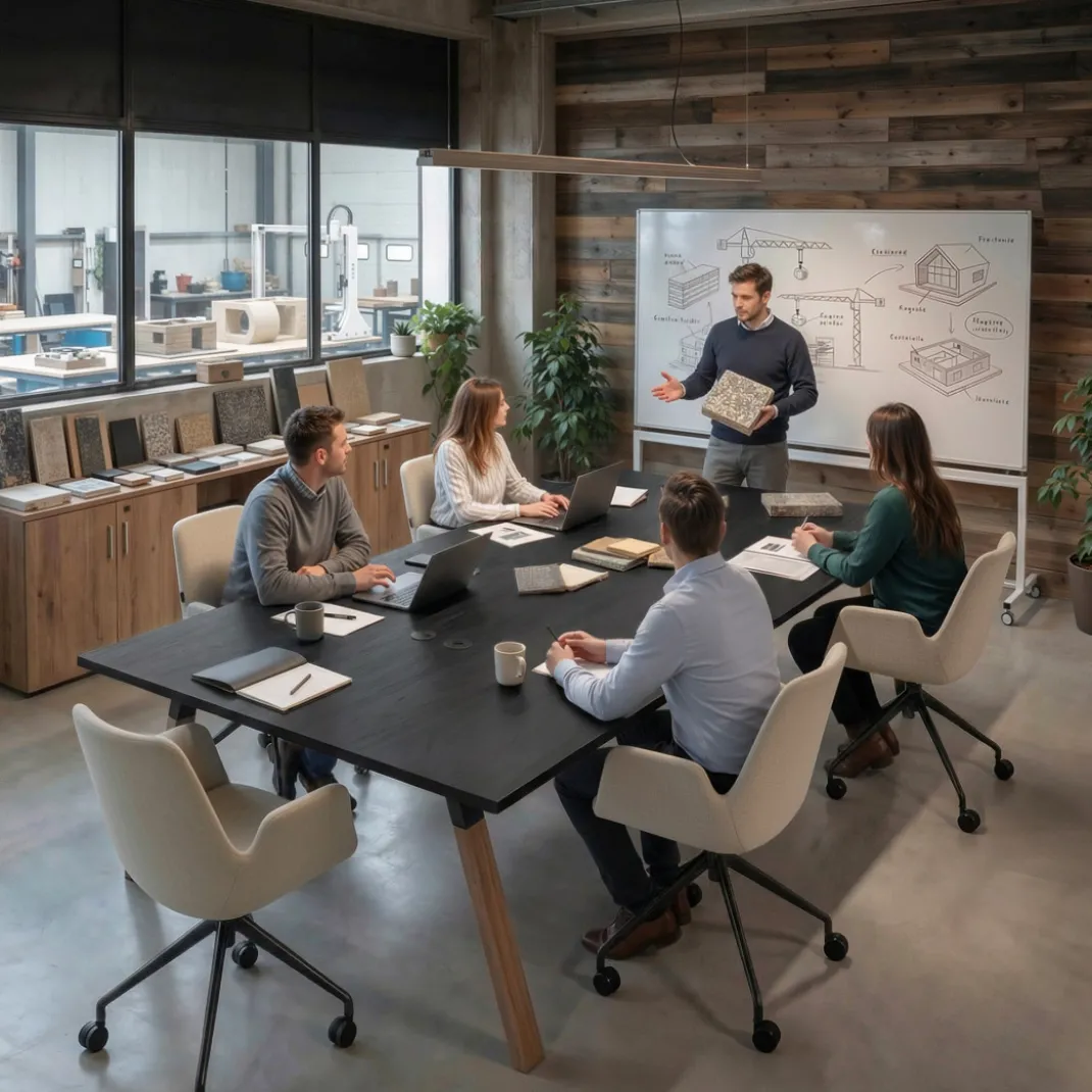 Mesa de oficina coworking doble UvePro fondo 166, cantos rectos, estructura negra/madera