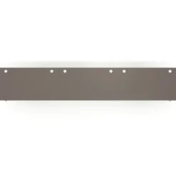 Mesa de oficina en continuidad Arki triple, patas de madera, fondo 100cm