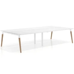 Mesa de oficina multipuesto Arki doble, fondo 166 cm, sobre recto