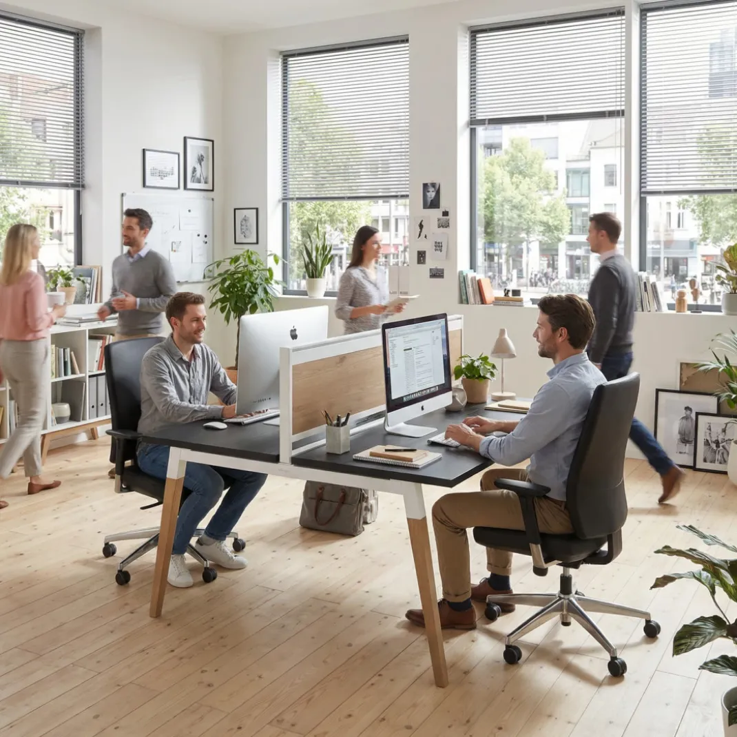 Mesa de oficina multipuesto Arki para 2 personas fondo 126 cm