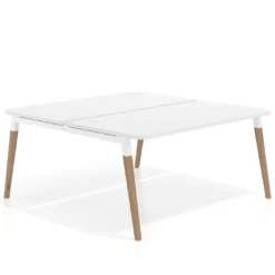 Mesa de oficina multipuesto Arki fondo 166 cm, sobre curvo