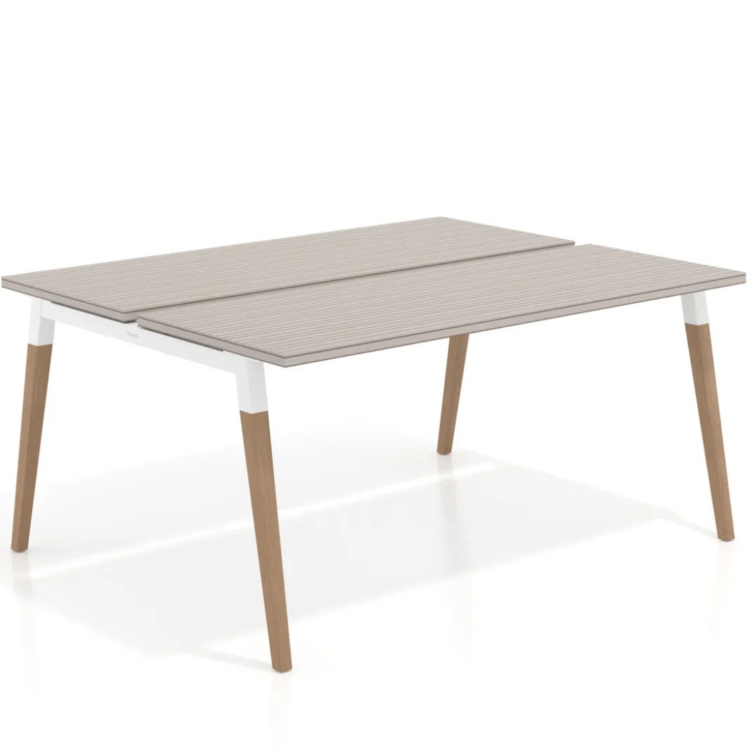 Mesa de oficina multipuesto Arki para 2 personas fondo 126 cm