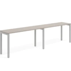 Mesa de oficina progresiva doble Kube, fondo 50cm, estructura aluminio