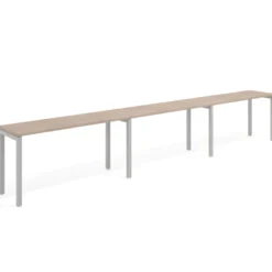 Mesa de oficina progresiva triple Kube, fondo 50cm, estructura aluminio
