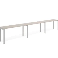 Mesa de oficina progresiva triple Kube, fondo 50cm, estructura aluminio