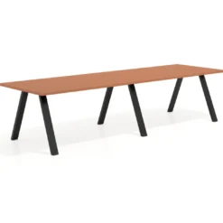 Mesa de oficina progresiva UvePro doble, fondo 100cm, estructura negra