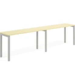 Mesa de oficina progresiva doble Kube, fondo 50cm, estructura aluminio