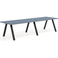Mesa de oficina progresiva UvePro doble, fondo 100cm, estructura negra