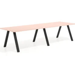 Mesa de oficina progresiva UvePro doble, fondo 100cm, estructura negra