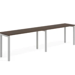 Mesa de oficina progresiva doble Kube, fondo 50cm, estructura aluminio