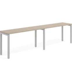 Mesa de oficina progresiva doble Kube, fondo 50cm, estructura aluminio
