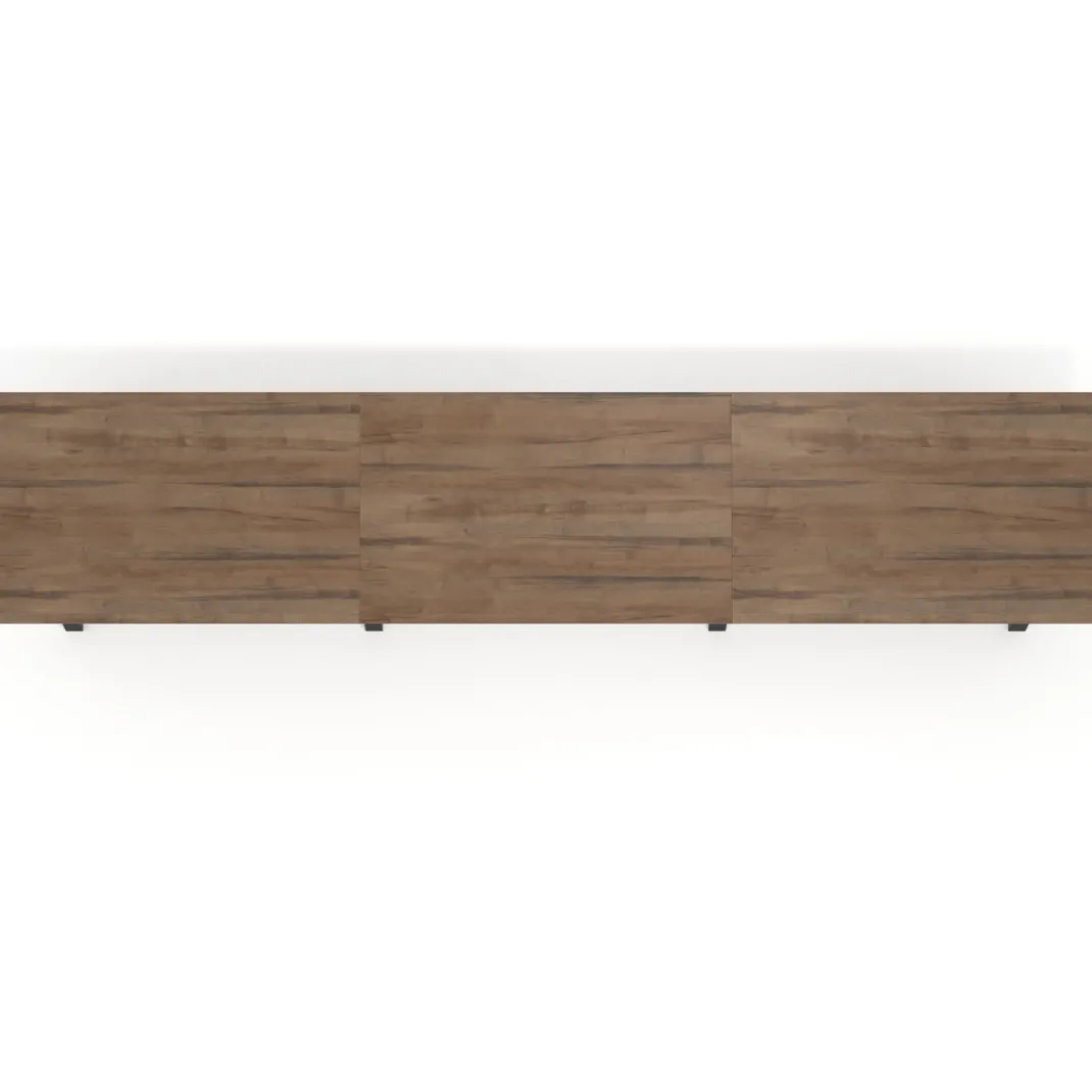 Mesa de oficina progresiva UvePro triple, fondo 100cm, estructura negra