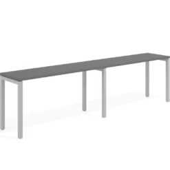 Mesa de oficina progresiva doble Kube, fondo 50cm, estructura aluminio