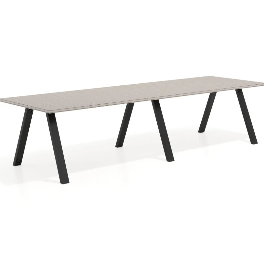 Mesa de oficina progresiva UvePro doble, fondo 100cm, estructura negra