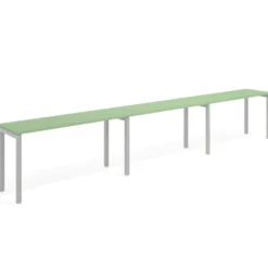 Mesa de oficina progresiva triple Kube, fondo 50cm, estructura aluminio