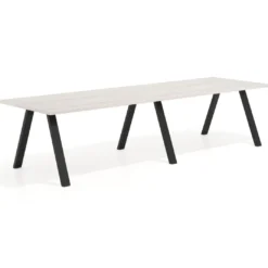 Mesa de oficina progresiva UvePro doble, fondo 100cm, estructura negra