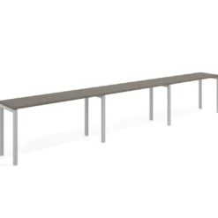 Mesa de oficina progresiva triple Kube, fondo 50cm, estructura aluminio