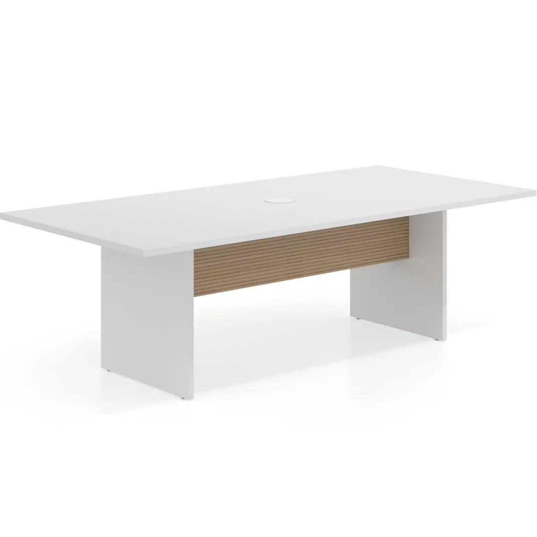 Mesa de Reuniones Rectangular Work Plus diseño rayado