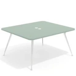 Mesa de reuniones Tekno fondo 140, patas aluminio inyectado, estructura cromada